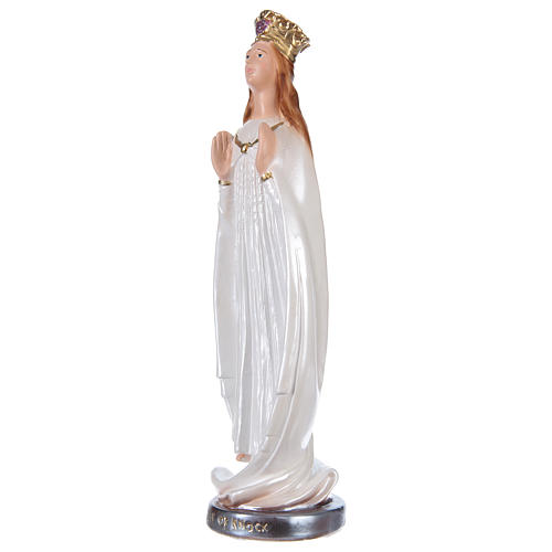 Statua gesso madreperlato Madonna di Knock 30 cm 3