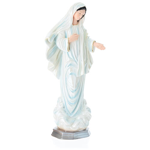 Our Lady of Medjugorje 35 cm in mother-of-pearl plaster 2