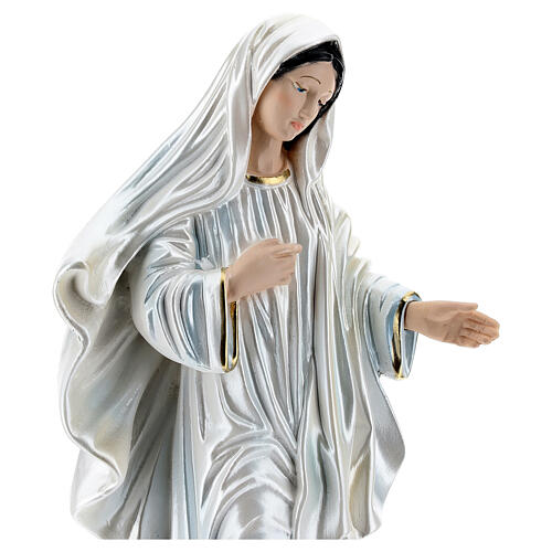 Estatua yeso nacarado Virgen de Medjugorje 35 cm 2