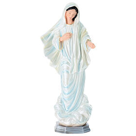 Statue plâtre nacré Notre-Dame de Medjugorje 35 cm