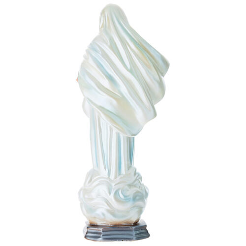 Statua gesso madreperlato Madonna di Medjugorje 35 cm 4