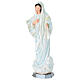 Statue of Our Lady of Medjugorje, 35 cm, in plaster with mother of pearl s3