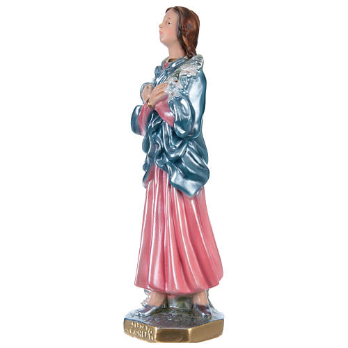 Saint Maria Goretti Statue, 30 cm in plaster with mother of pearl effect 3
