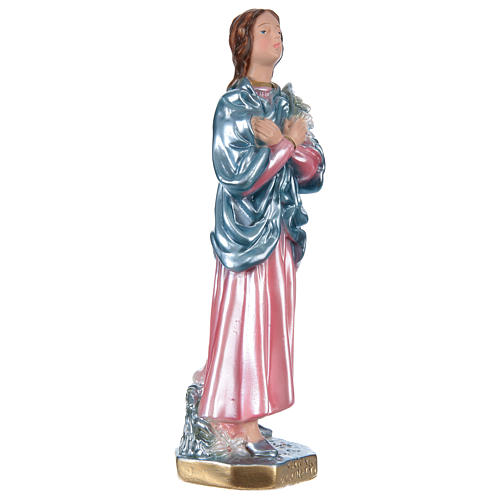 Saint Maria Goretti Statue, 30 cm in plaster with mother of pearl effect 4