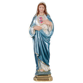 Statua Maria in gesso madreperlato 30 cm