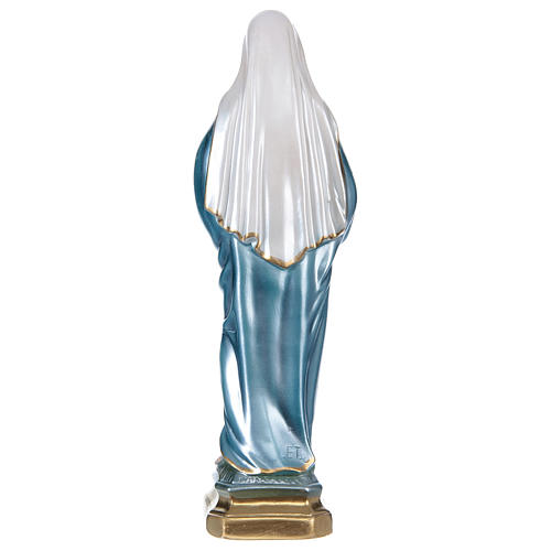 Statua Maria in gesso madreperlato 30 cm 5