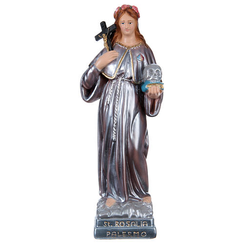 Saint Rosalia Plaster Statue, 30 cm in mother of pearl 1