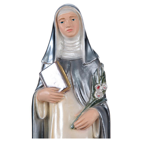 Heilige Katharina von Siena 30cm perlmuttartigen Gips 2