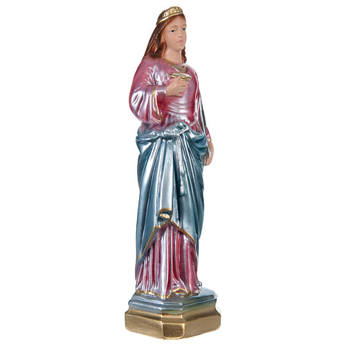St. Lucia Statue, 30 cm in plaster with mother of pearl 4