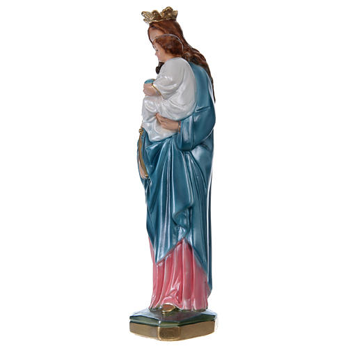 Virgen Auxiliadora 30 cm yeso nacarado 3