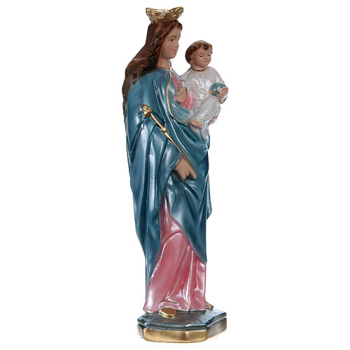 Virgen Auxiliadora 30 cm yeso nacarado 4