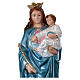 Virgen Auxiliadora 30 cm yeso nacarado s2