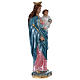 Virgen Auxiliadora 30 cm yeso nacarado s4