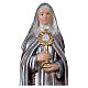 Saint Clare Statue, 30 cm in plaster with mother of pearl effect s2