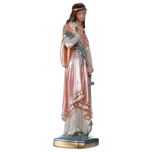 Statue Sainte Philomène plâtre nacré 30 cm 4