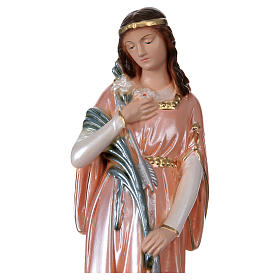 Saint Philomena Statue, 30 cm in plaster with mother of pearl