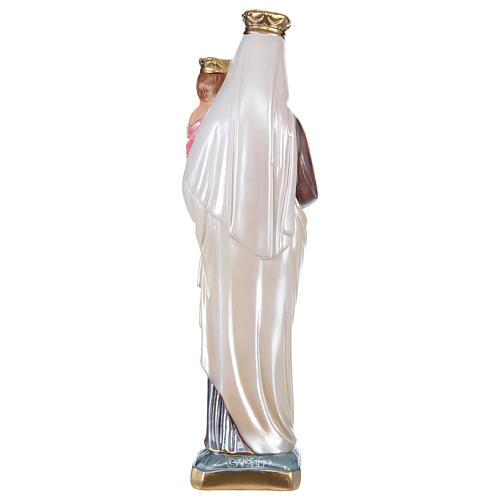 Our Lady of Mount Carmel Statue, 30 cm in plaster with mother of pearl effect 5