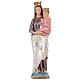 Our Lady of Mount Carmel Statue, 30 cm in plaster with mother of pearl effect s1