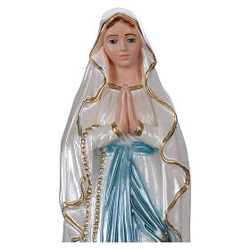 Madonna di Lourdes 30 cm gesso madreperlato