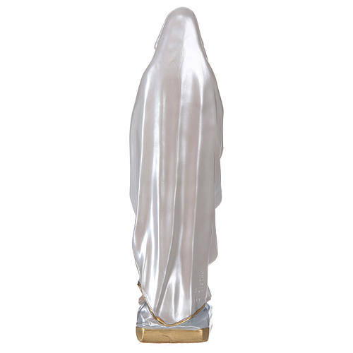 Nossa Senhora de Lourdes 30 cm gesso efeito madrepérola 5