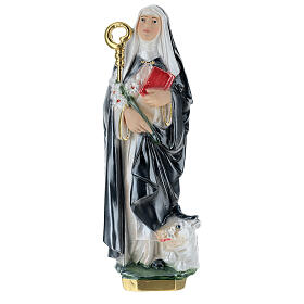 Saint Brigid 30 cm in plaster with mother of pearl