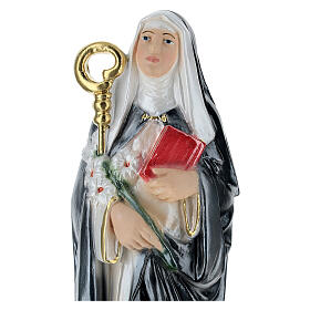 Saint Brigid 30 cm in plaster with mother of pearl