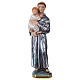 Saint Anthony with the Child Statue, 30 cm in plaster with mother of pearl s1