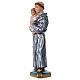 Saint Anthony with the Child Statue, 30 cm in plaster with mother of pearl s3