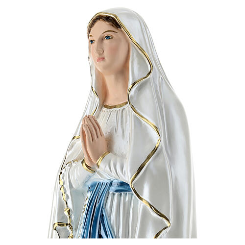 Notre-Dame de Lourdes 50 cm plâtre nacré 2