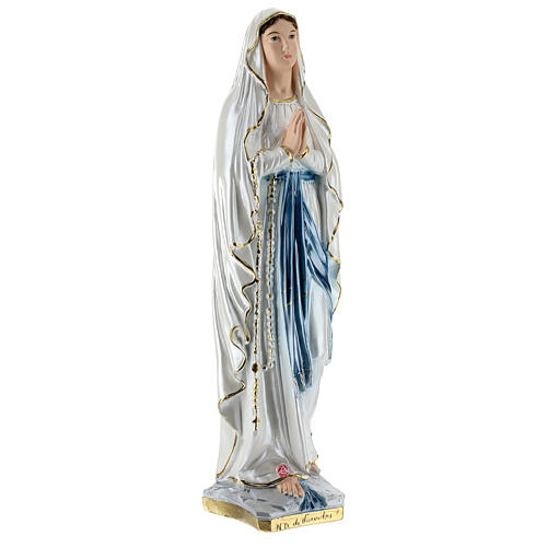 Madonna of Lourdes, 50 cm in plaster with mother of pearl 5