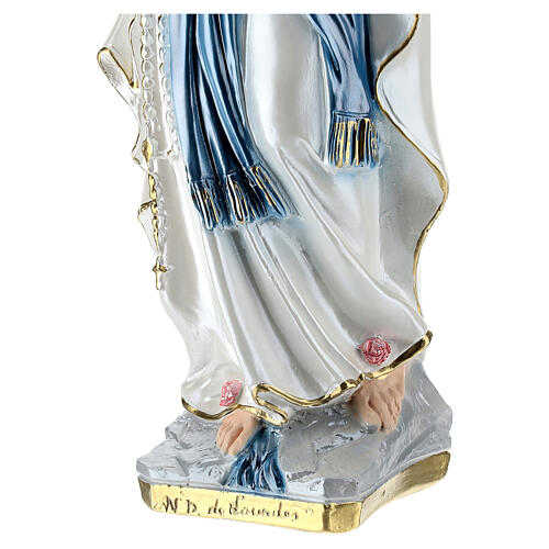 Madonna of Lourdes, 50 cm in plaster with mother of pearl 6