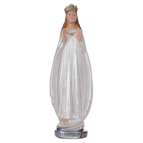 Our Lady of Knock statue in pearlized plaster, 20 cm 1