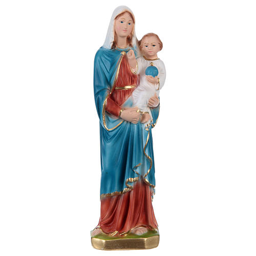 Gottesmutter mit Christkind 20cm bemalten Gips 1