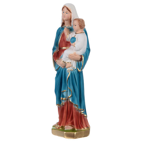 Gottesmutter mit Christkind 20cm bemalten Gips 3