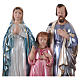 Statua gesso madreperlato Sacra Famiglia 30 cm s2