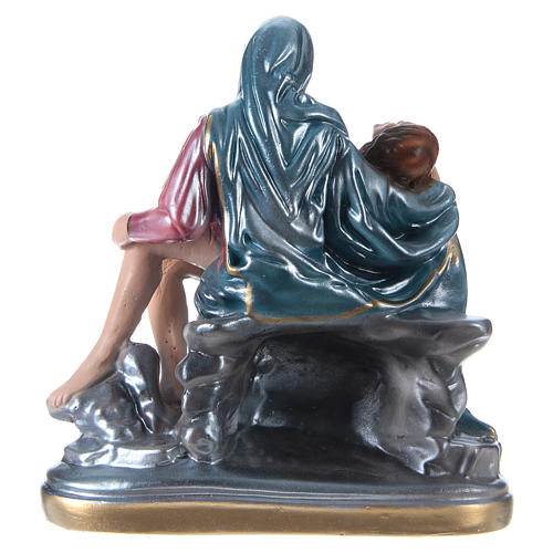 Statue Pietà 20cm perlmuttartigen Gips 4