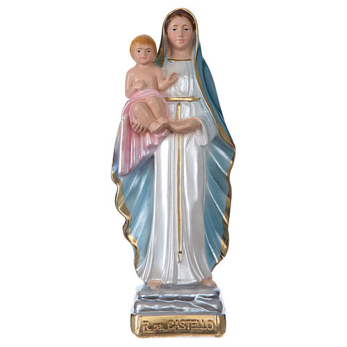 Our Lady of the Castle 20 cm cm pearlized plaster statue 1