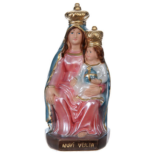 Our Lady of Novi Velia 20 cm in mother-of-pearl plaster 1