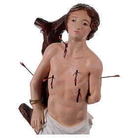 Statua in gesso San Sebastiano 40 cm
