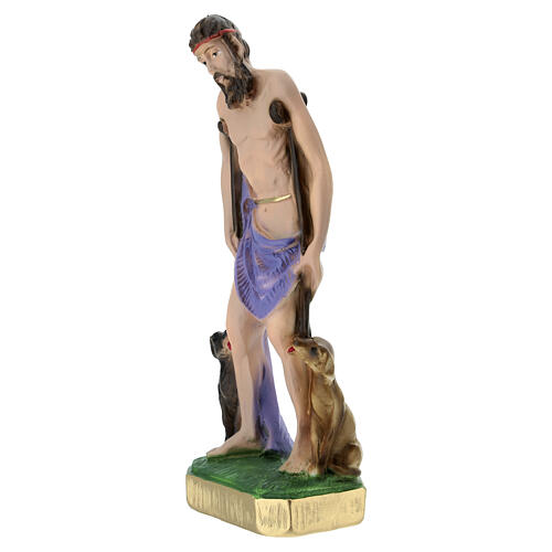 St. Lazarus Statue, 20 cm in painted plaster 2