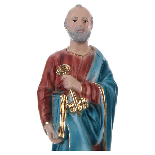 St Peter 20 cm in painted plaster 2