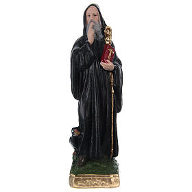 San Benedicto 20 cm yeso pintado