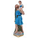Saint Christophe 20 cm statue plâtre peint s3