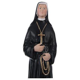 Imagens em Gesso: Imagem em gesso pintado Santa Faustina 20 cm