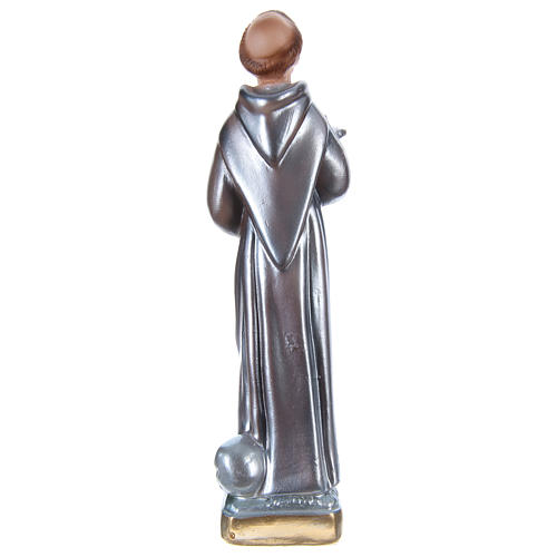 St Francis 20 cm in mother-of-pearl plaster 4