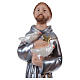 Saint Francis 20 cm Statue, in plaster with mother of pearl s2