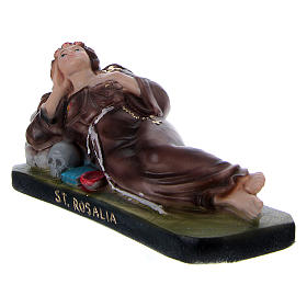 Saint Rosalia Lying Down 10x15x5 cm in plaster