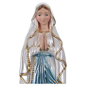 Virgen de Lourdes 20 cm yeso nacarado