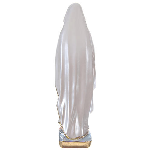 Madonna di Lourdes 20 cm gesso madreperlato 4
