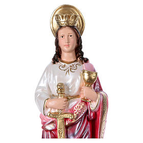 St Barbara 35 cm in mother-of-pearl plaster